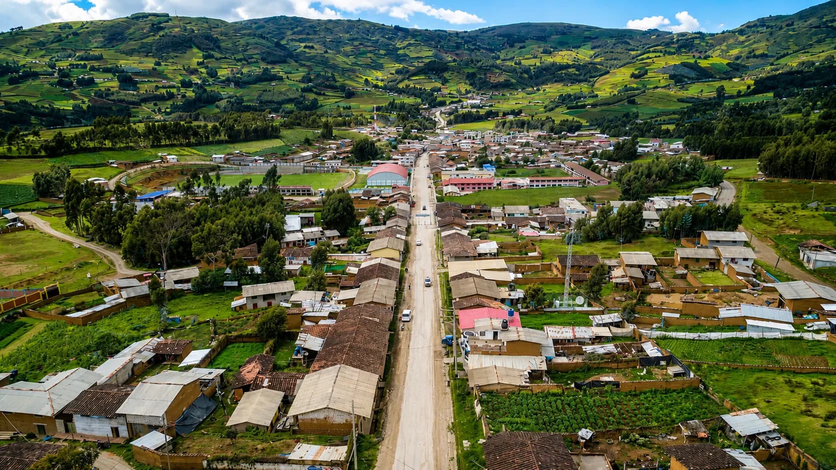 Vista panorámica del distrito de Chugay